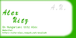 alex uitz business card